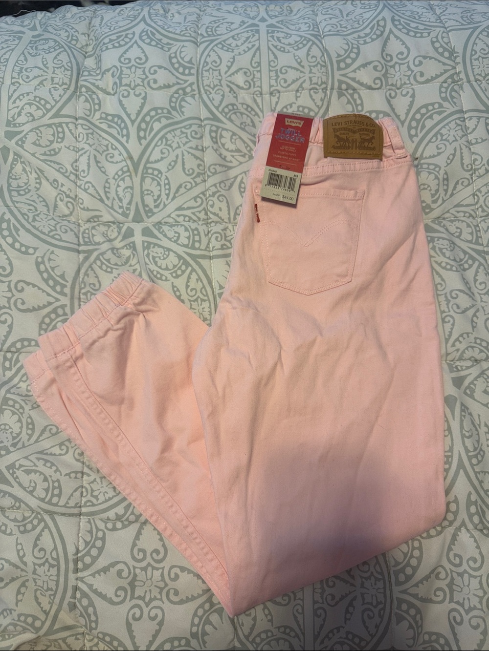 Levi's Girls Light Pink High-Rise Jean Joggers